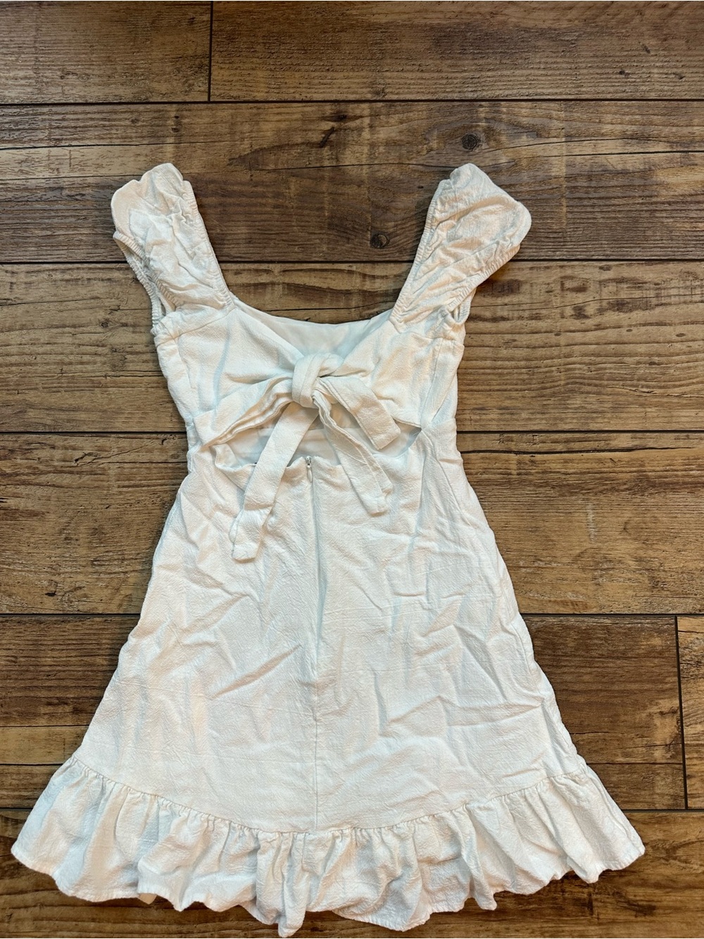 PacSun White Ruffle Mini Dress - Picture 2 of 3